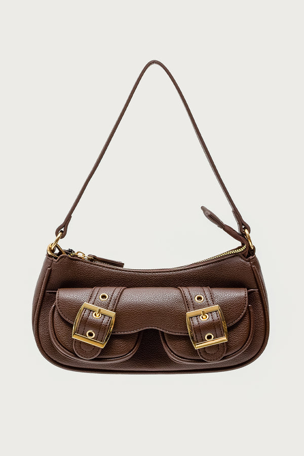 Zinnia Faux Leather Buckle Bag view 2
