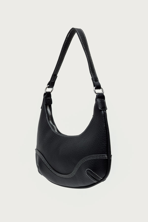 Contrast Stitch Faux Leather Bag view 2