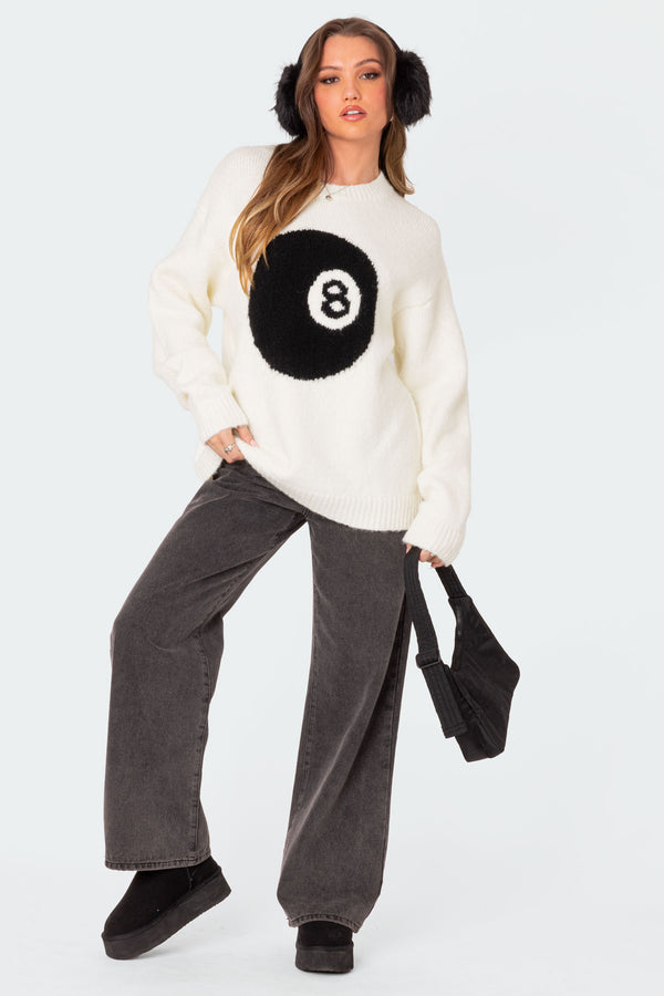 8 Ball Oversized Chunky Knit Sweater view 2