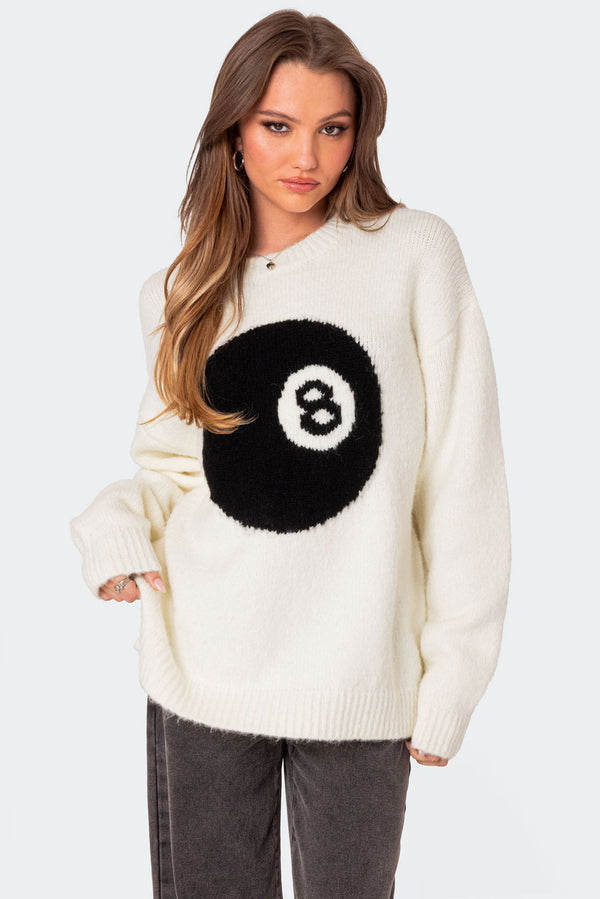 8 Ball Oversized Chunky Knit Sweater view 1
