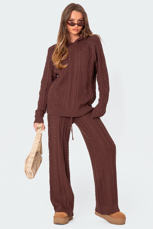 Jelena Relaxed Cable Knit Pants view 1