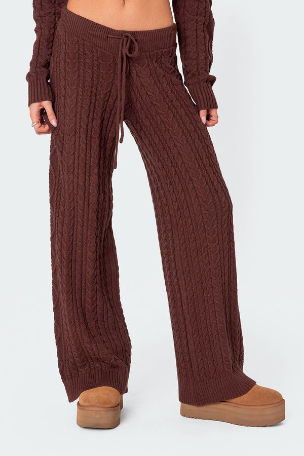 Jelena Relaxed Cable Knit Pants view 2