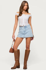 Shanice Denim Mini Skort