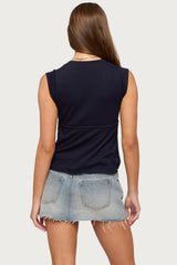Rusanna V Neck Babydoll Top