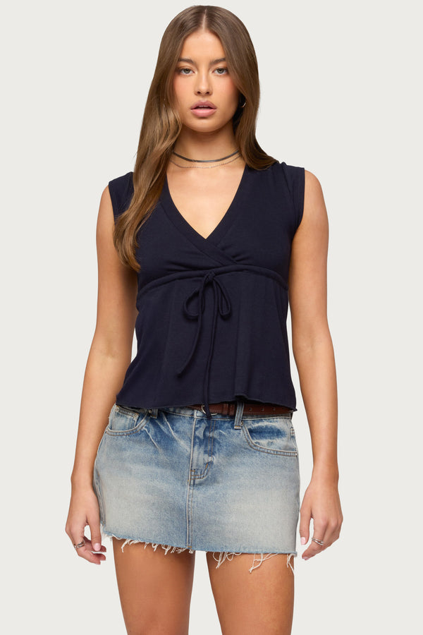 Rusanna V Neck Babydoll Top view 1