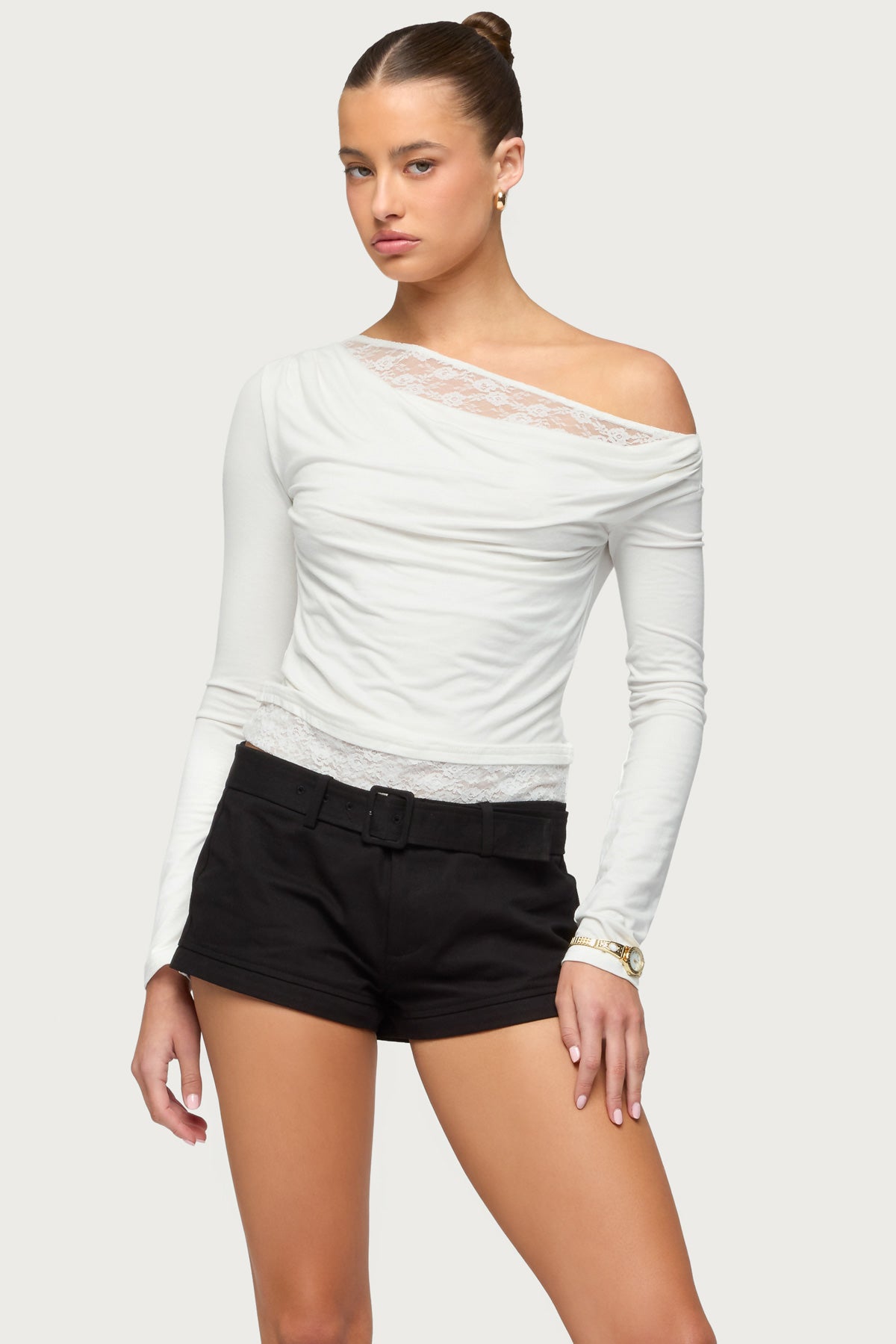 Layered Lacey Off Shoulder Top