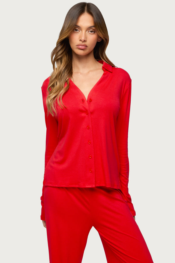 Justina Button Up Top view 2
