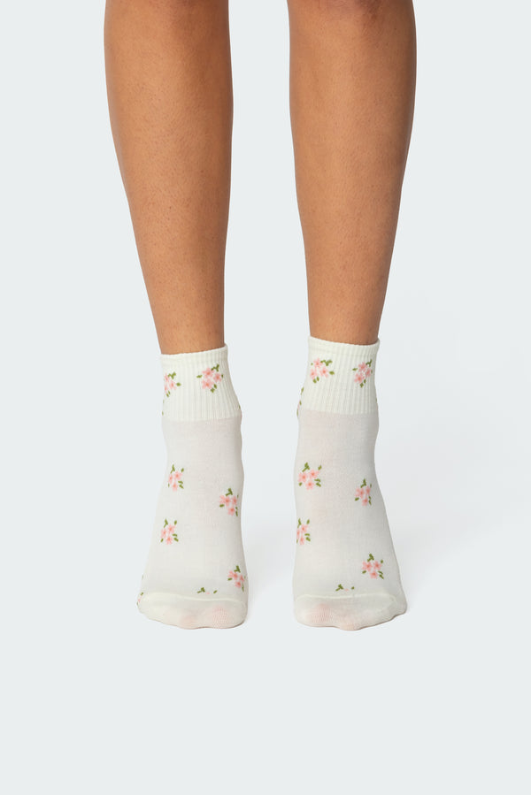 Floral Socks view 2