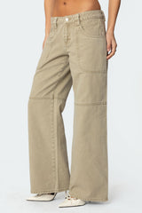 Morgan Low Rise Baggy Carpenter Jeans