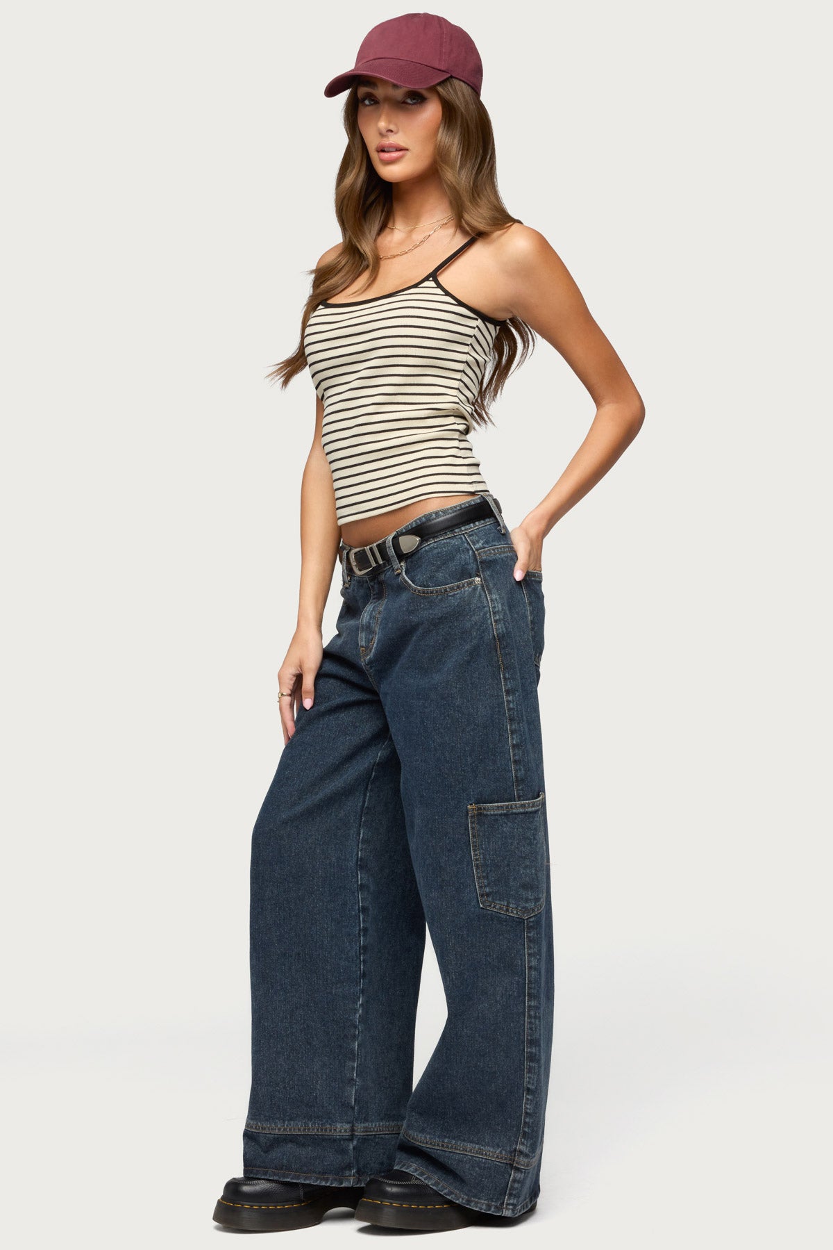 Gretta Striped Ribbed Tank Top