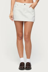 Spencer Low Rise Denim Micro Skirt