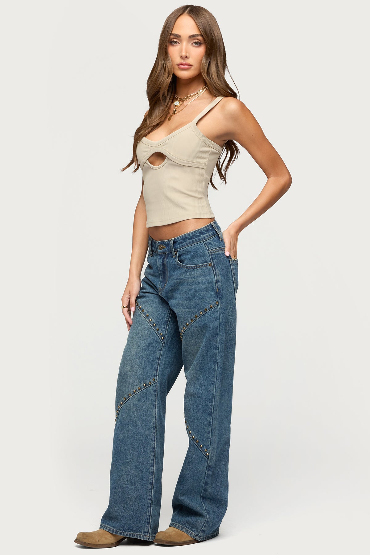 Karin Cut Out Ribbed Tank Top