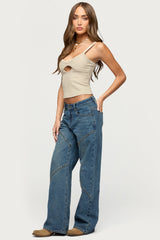 Karin Cut Out Ribbed Tank Top