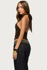 Katalya Glitter Halter Top