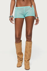 Sarina Sequin Knit Micro Shorts