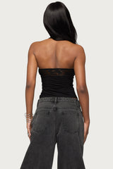 Lielle Lacey Layered Halter Top