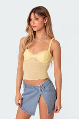 Mercy Sheer Mesh Bra Top