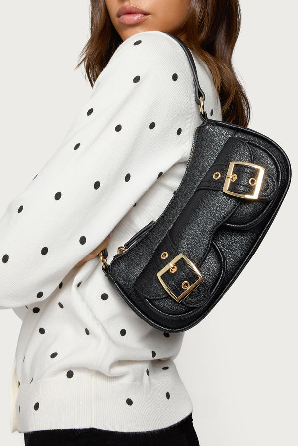Zinnia Faux Leather Buckle Bag view 1