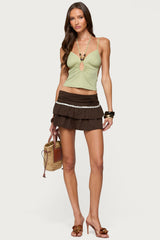Haylie Cut Out Halter Top
