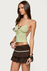 Haylie Cut Out Halter Top