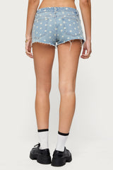 Josie Polka Dot Denim Shorts