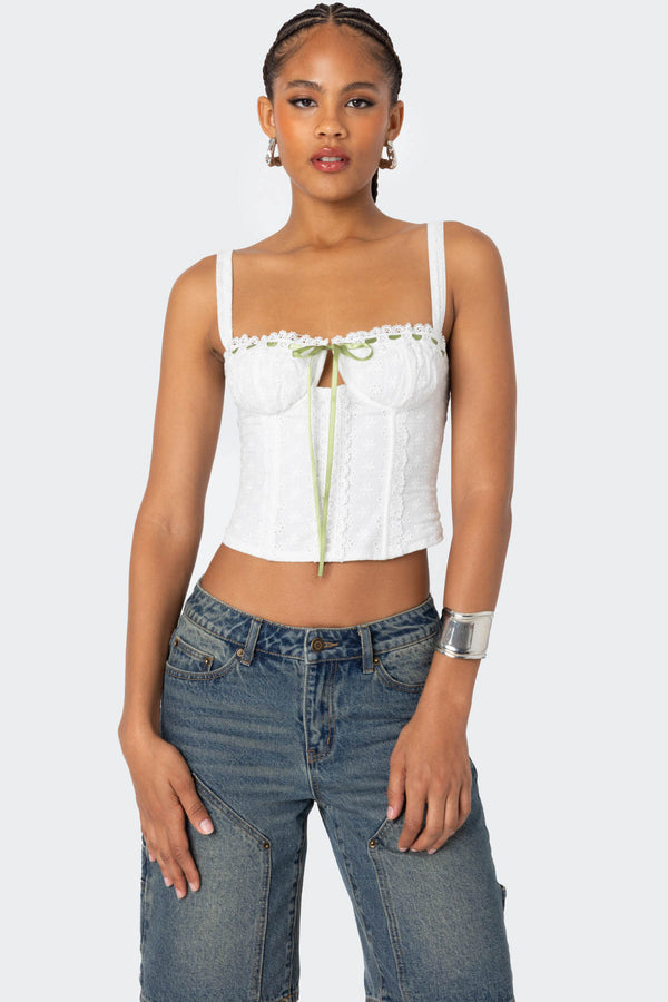 Garden Girl Ribbon Eyelet Corset view 1