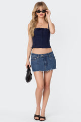 Square Neck Poplin Corset