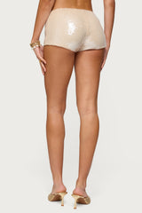 Roxey Sequin Micro Shorts