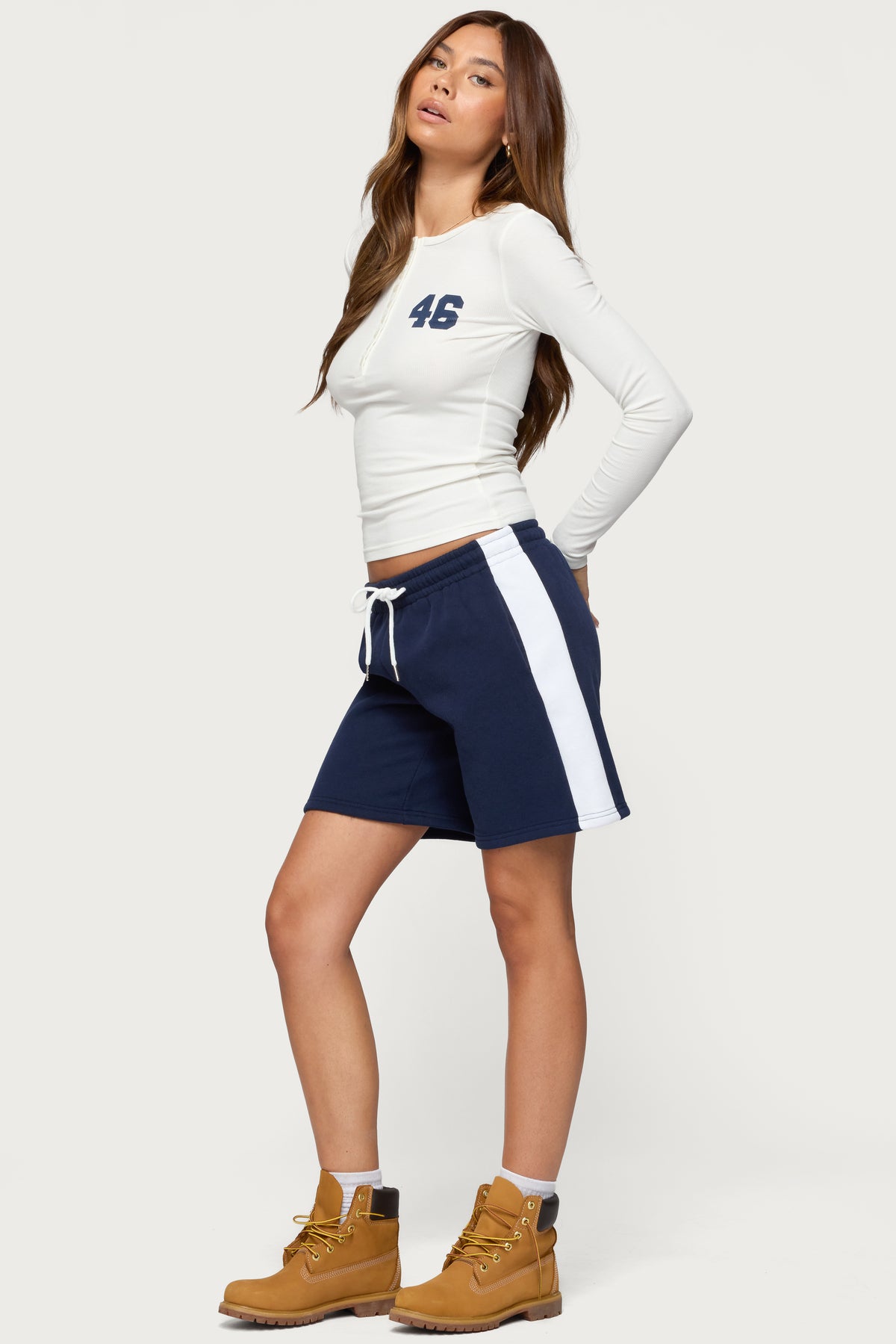 Contrast Nylon Bermuda Shorts