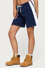 Contrast Nylon Bermuda Shorts