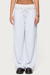Tamia Peekaboo Ruffle Lace Sweatpants