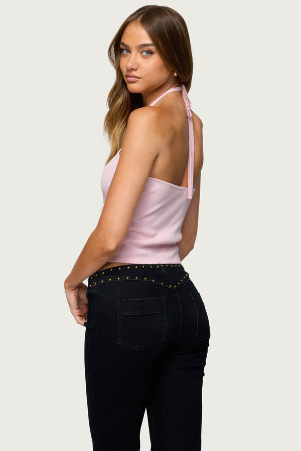 Hollis Knit Halter Top view 2