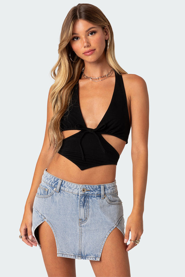 Cady Tie Front Cut Out Top view 1