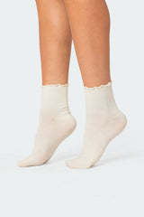 Frilled Hem Socks