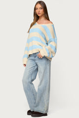 Tracie Striped Oversized Sweater