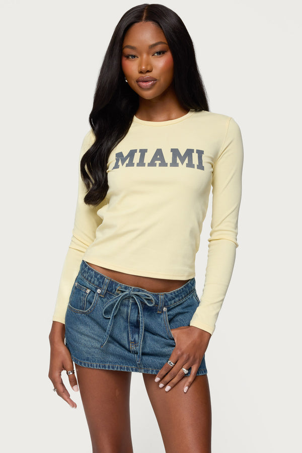 Miami Girl Long Sleeve T Shirt view 1