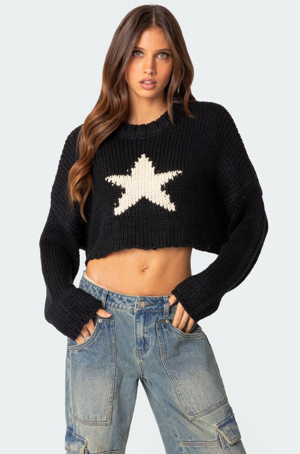 Mega Star Cropped Sweater view 1