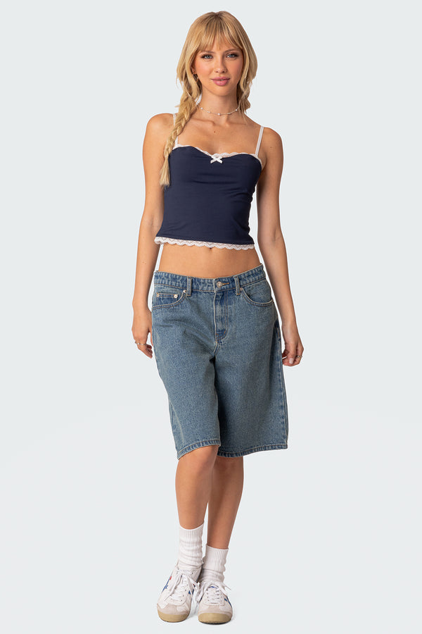Alara Lace Trim Tank Top view 2