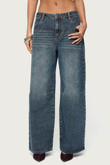 Santi Low Rise Baggy Jeans
