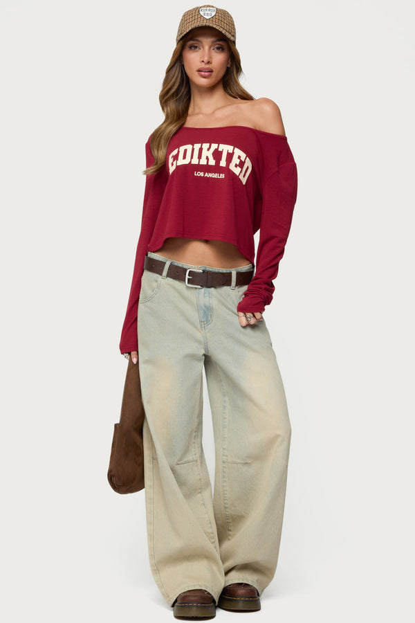 LA Babe Off Shoulder Top view 2