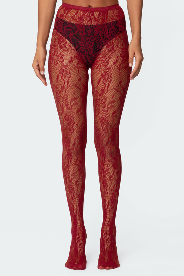 Lacey Fishnet Tights view 1