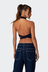 Hamlin Wrap Tie Crop Top