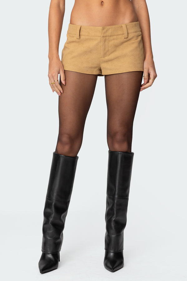 Shane Faux Suede Micro Shorts view 2