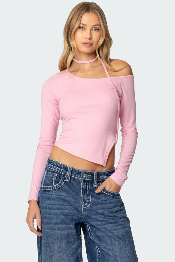 Asymmetric Two Piece Choker Top view 1