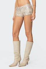 Wavy Baby Sequin Micro Shorts