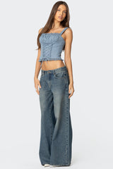 Juliet Ruched Lace Up Corset