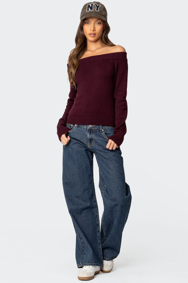 Elona Off Shoulder Knit Top view 2