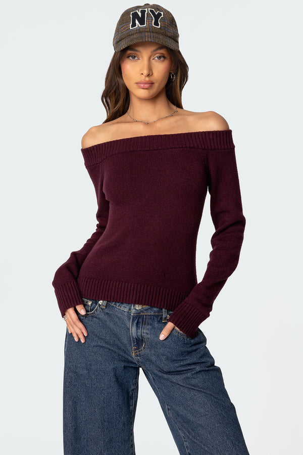 Elona Off Shoulder Knit Top view 1