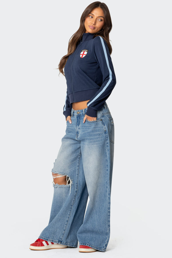 England Zip Up Sweatshirt view 2