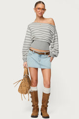 Petite Chiara Denim Micro Skirt